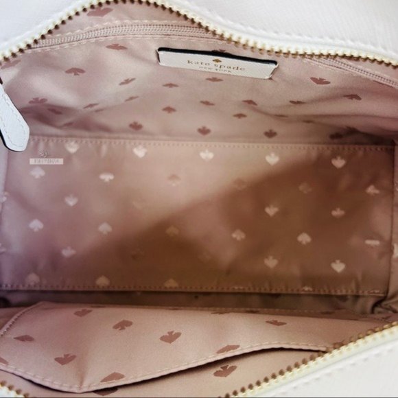 Kate Spade Staci Parchment White Medium Satchel Crossbody - Picture 8 of 10